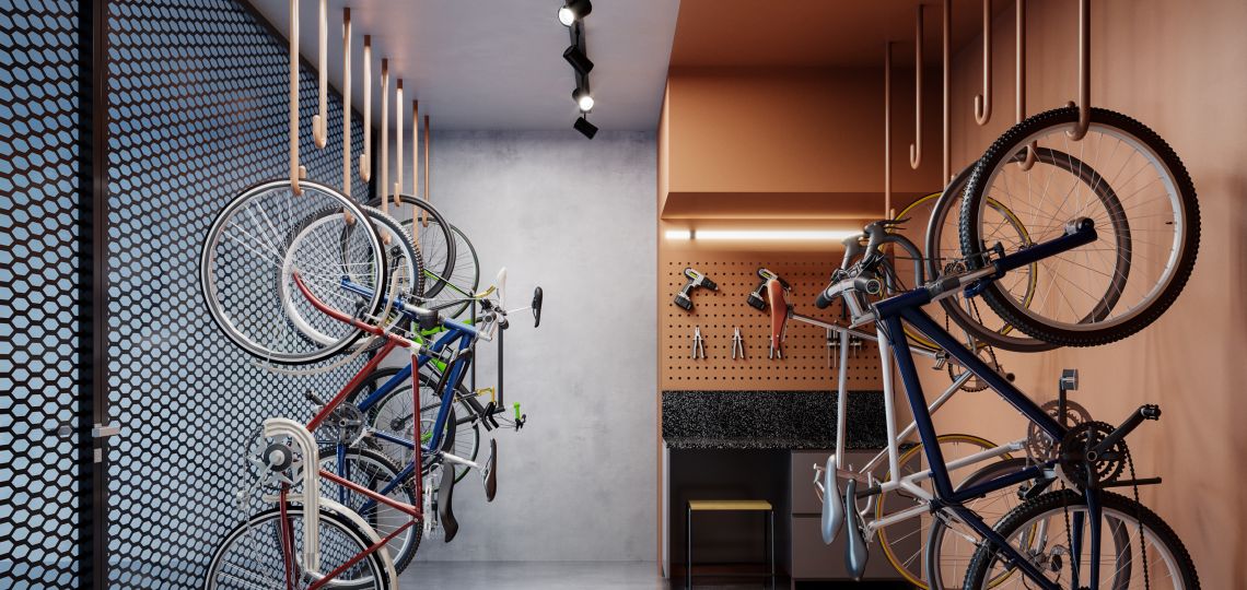 Perspectiva artística do Bicicletário