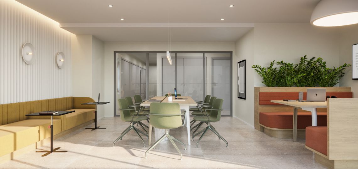 Perspectiva artística do Coworking